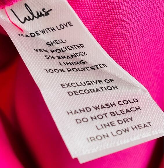 LULU'S M All About the Glitz Hot Pink One Shoulder Bodycon Dress NEW B128 *flaw - Picture 5 of 10